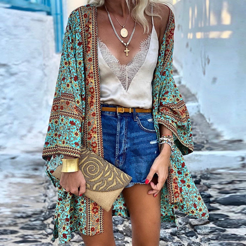 Trendig Boho damtröja med mönster – Elara
