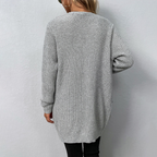 Stickad damjacka med fickor – Maelis