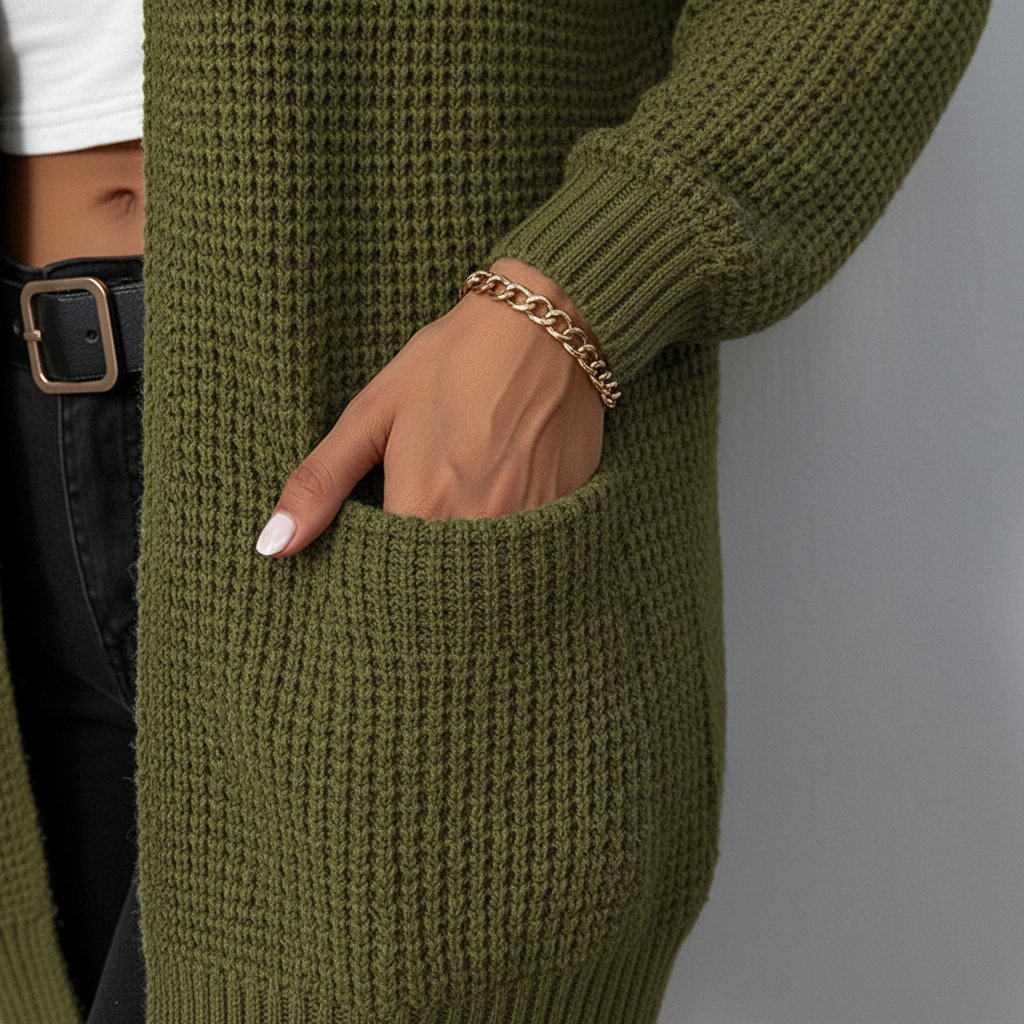 Lång skuren cardigan - Susanne