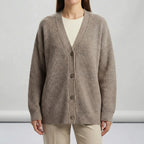 Lång cardigan med öppen framkant - Lene