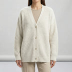 Lång cardigan med öppen framkant - Lene