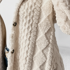 Lång damstickad jacka - Maja