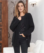 Damernas cashmere väst med V-ringning – Sylvie